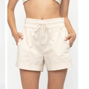 Frame Drawstring Lounge Short in Off White Flax Size Medium
